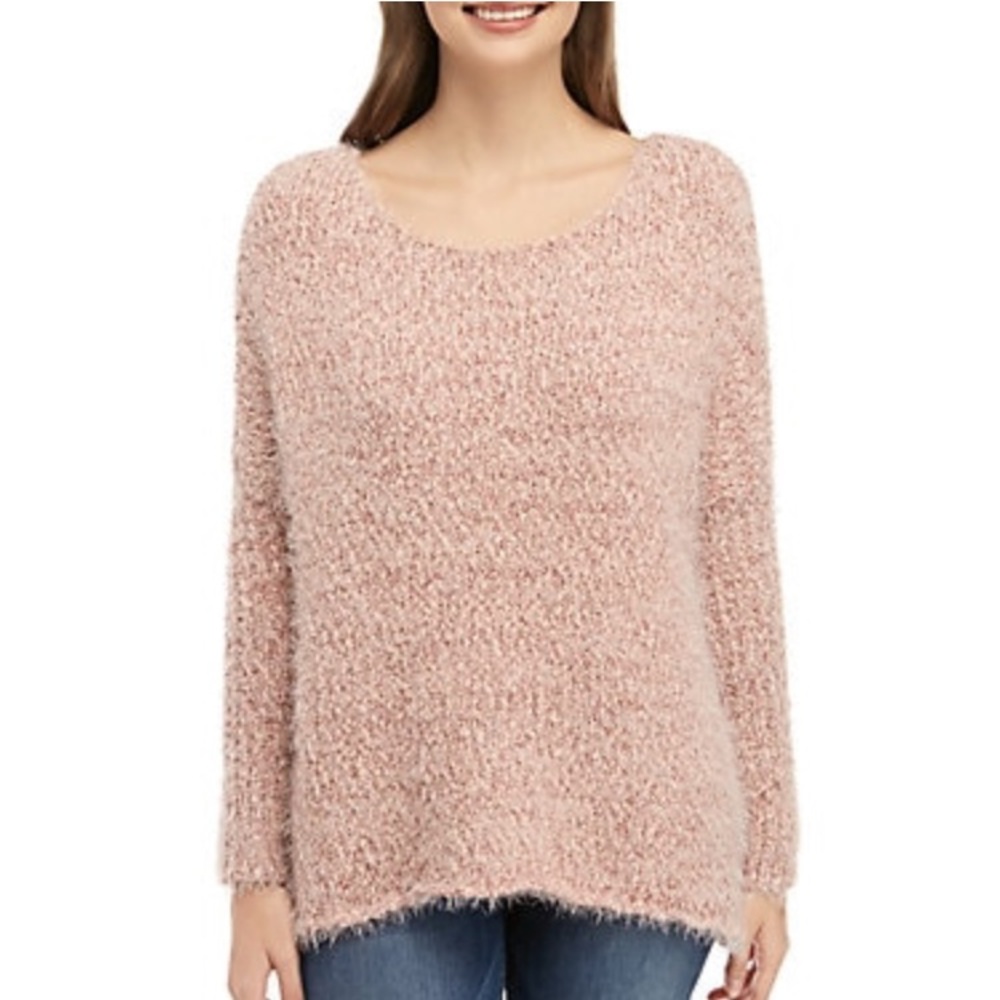 Wonderly Eyelash Dolman Sweater Pink S